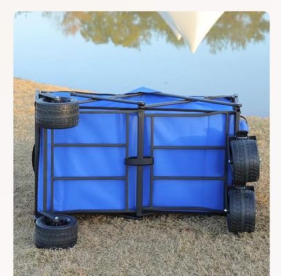 持ち運び可能な4輪のビーチトロッリーカート 露天キャンプ 折りたたみ,組み立て