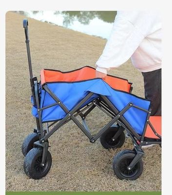 持ち運び可能な4輪のビーチトロッリーカート 露天キャンプ 折りたたみ,組み立て